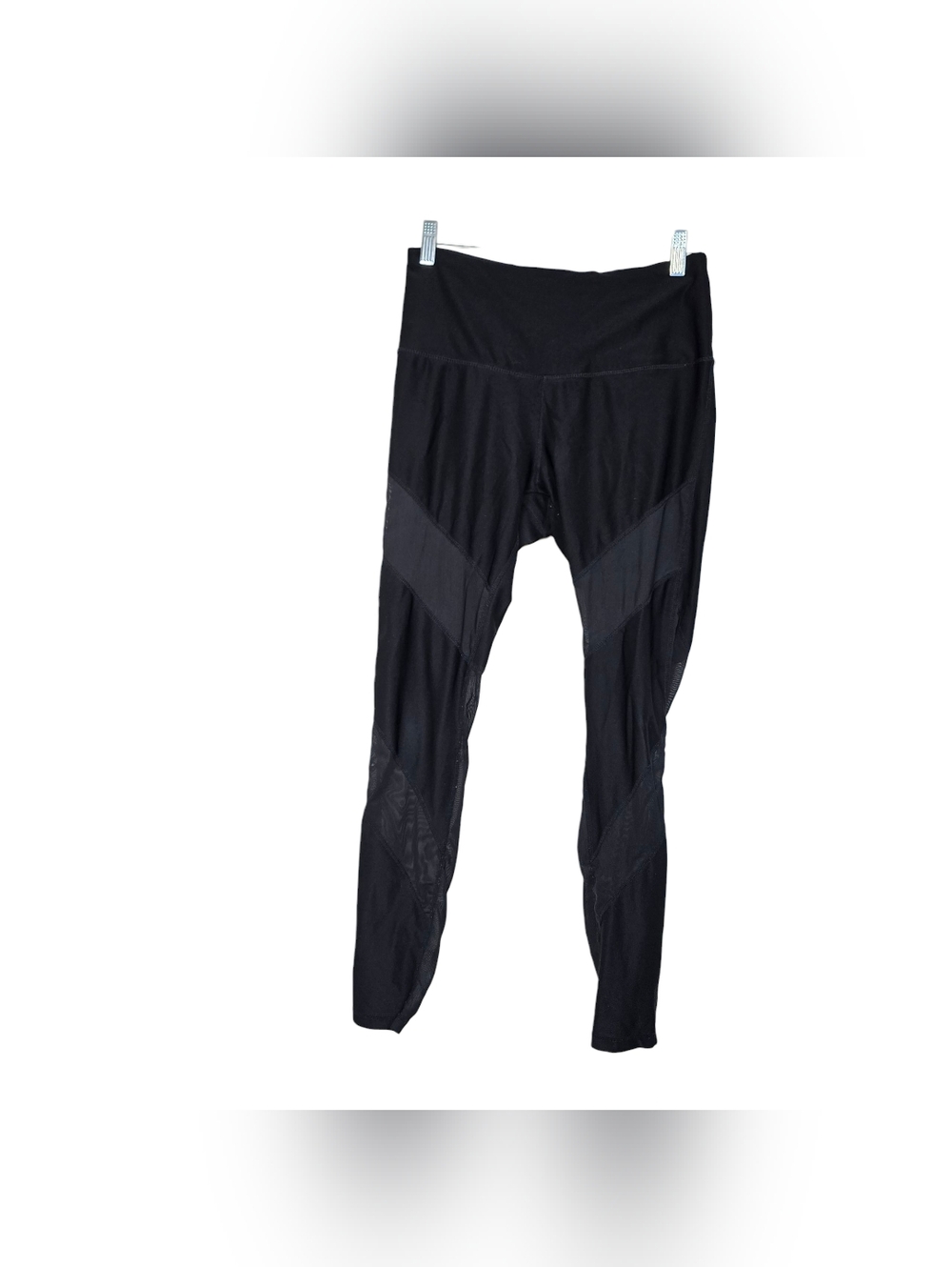 Tesla Black Mesh Leggings M